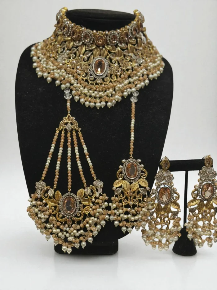 Champion Gold Kundan Bridal Choker Set